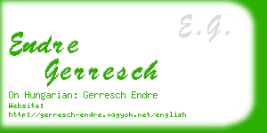 endre gerresch business card